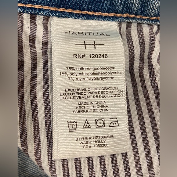 HABITUAL Midi Denim Blue Skirt - Picture 8 of 13